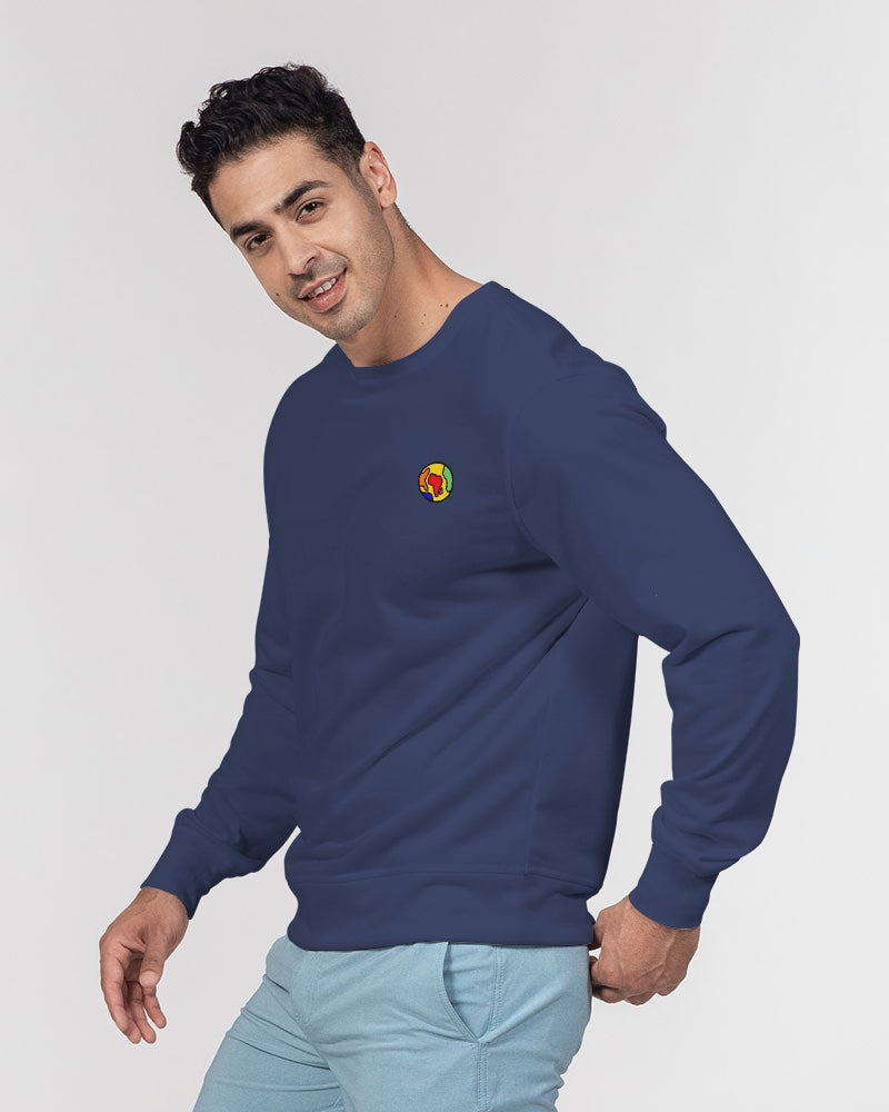 deep blue sea (Legends Polo) Men's All-Over Print Classic French Terry Crewneck Pullover